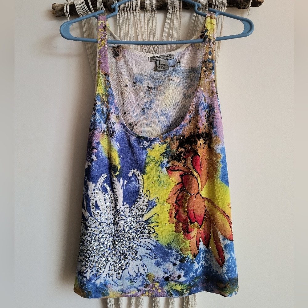 Alberto Makali beaded sleeveless top 2/30